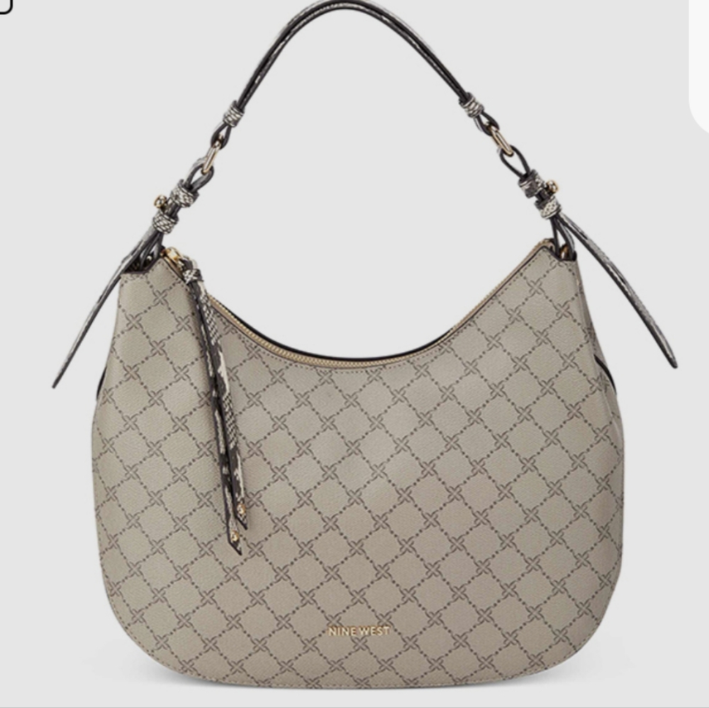 Nine West Hobo Shoulder Purse Beige 🔥